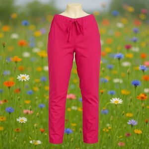 Greys Anatomy Hot Pink Scrub Pants with Drawstring Waist LT